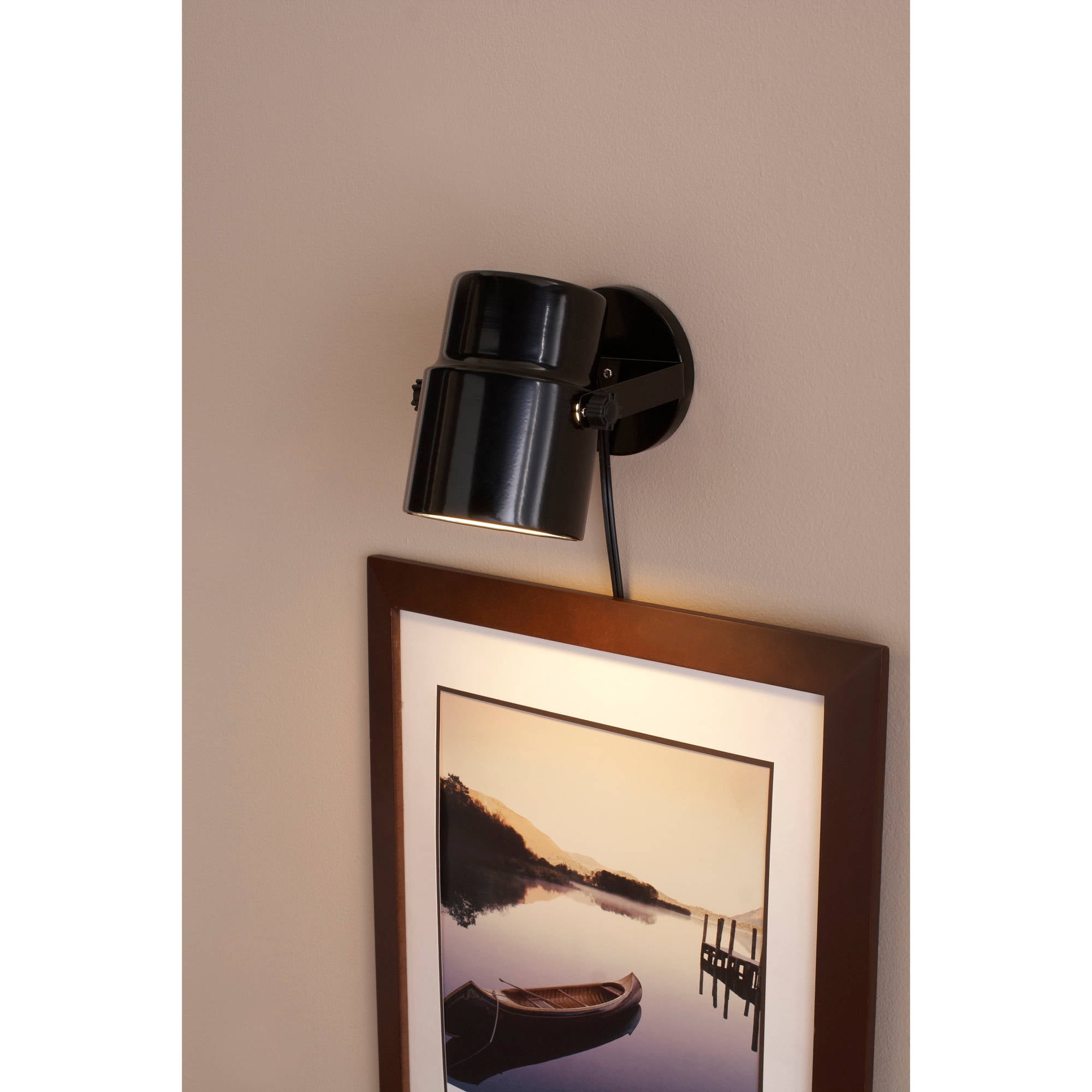 Mainstays 7 5 Spotlight Accent Lamp Black Finish Led Bulb Mainstays 7 5 Spotlight Accent Lamp Black Finish Led Bulb Included Com