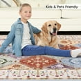 thumbnail image 4 of Wondo Moroccan Vintage Trellis Area Rug - Machine Washable Non-Slip Low-Profile 6x9 Floor Carpet for Living Room, Bedroom, Dining Room, Office & Nursery, Orange, 4 of 9