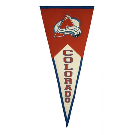 Large Classic Wool - VERY LARGE Colorado Avalanche Classic NHL Wool Pennant (OVER 3 FEET LONG)
