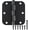 Matte Black, variant on 3 Pack Rounded Door Hinges Brushed Nickel 3.5 Inch 5/8" Radius Hardware Satin 3 ½" Heavy Duty Flat Iron Silver Hinge for Doors Kit Interior 3 1/2" Bedroom Kitchen Living Storage Study Room Hallway