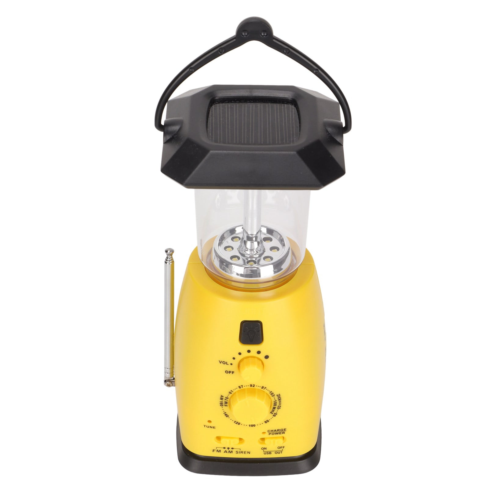 RD249 Hand Cranked Radio Rechargeable Handheld Multifunctional Power Solar Emergency Light Radio with Camping Light