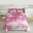 thumbnail image 3 of Manfei Dreamy Pink Snowflake Bedding Comforter Set, Merry Christmas Twin Comforter Sets, Teens Boys Girls Kids Reversible Bedding Set, Lightweight Room Decor, 2pcs, 3 of 9