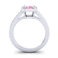 thumbnail image 4 of 2.95 Carat Natural Diamond Pink Sapphire Gemstone New Engagement Ring for Ladies Solid 18K White Gold Size 10.5 by Diamond-Capitals, 4 of 8