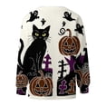 thumbnail image 5 of JUjie Cardigan Sweaters for Women Halloween Button Down Cute Print Knit Outerwear Sweater Season Vintage Womens Halloween Knited Sweater Tops, 5 of 5