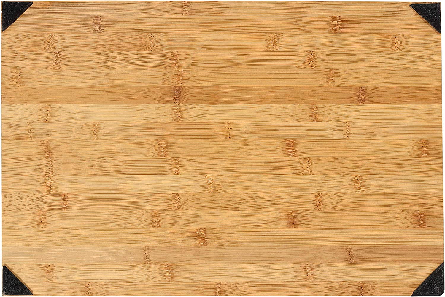 Cortesi Home Nuri Natural Bamboo Cutting Board with Knife Sharpener, 12"x18"