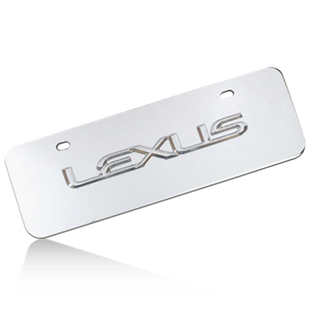 Lexus Halfsize Chrome Steel License Plate