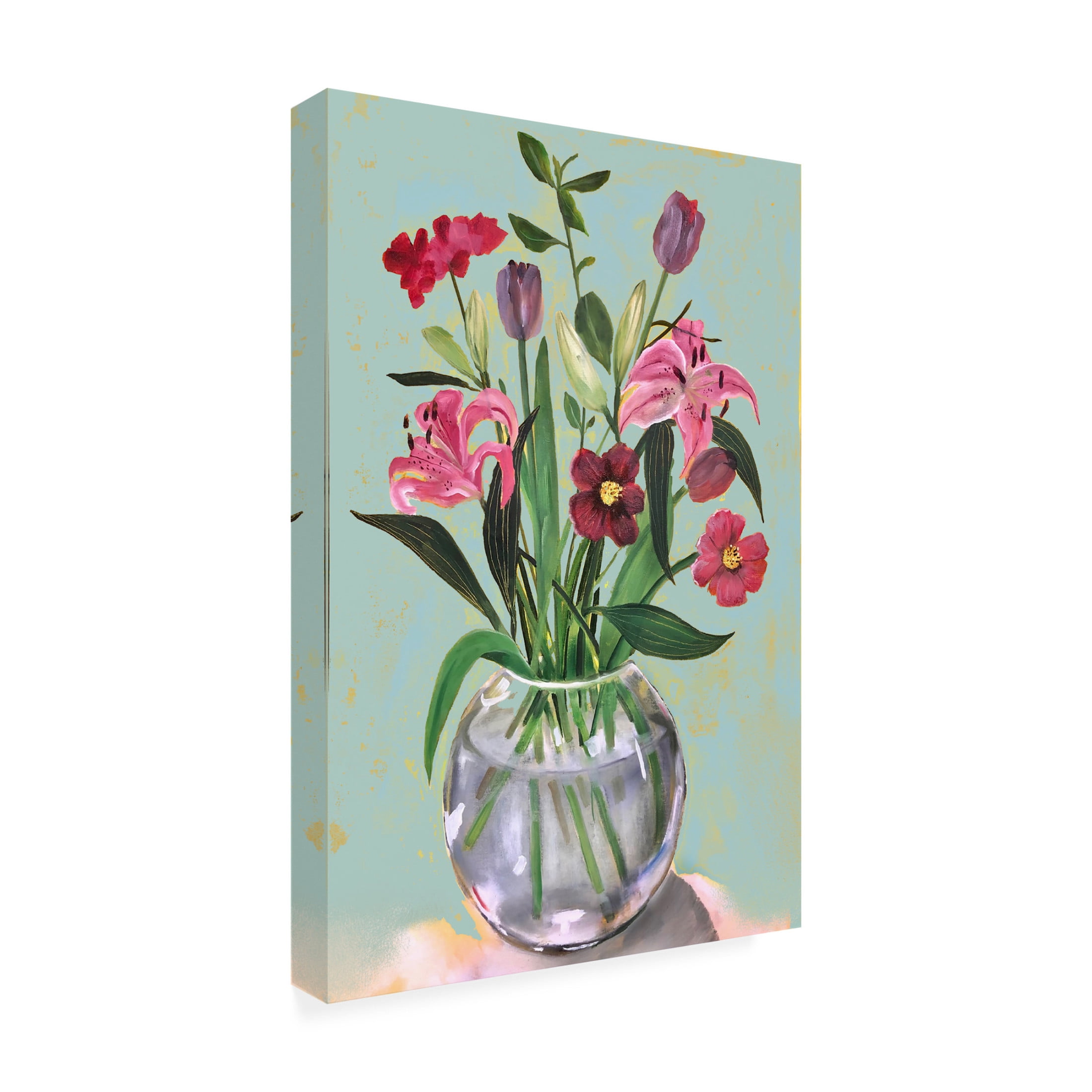 Sarah Thompson-Engels 'Lillies, 2022' Canvas Art - 30 x 47 Inches