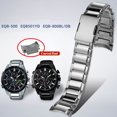 thumbnail image 2 of Correa de reloj de acero con extremo curvo sólido para la serie Casio EDIFICE EQB-501 EQB-800 Cadena de reloj de acero de precisión con boca en arco de 22 mm para hombre, 2 of 5