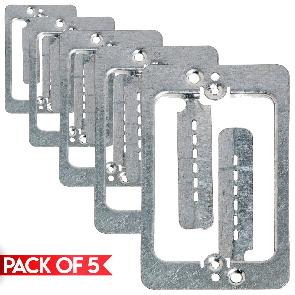 Cmple [5 Pack] Low Voltage Drywall Bracket for 1Gang Standard Wall