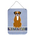 thumbnail image 1 of "Treasures Flashy Fawn Boxer Welcome Lámina metálica, 16 x 12, multicolor" Caroline's Treasures BB5697DS1216, 1 of 1