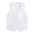 thumbnail image 3 of Sholeno Unisex Kids Volunteer Activity Vest Button Up Waistcoat Boys Girls Waiter Bartender Uniform White L/12, 3 of 5