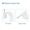 thumbnail image 4 of Unique Bargains 15mm Dia PE Clips de Câble Rond Blanc avec Clou en Acier 24 Pack, 4 of 5