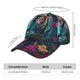 thumbnail image 2 of Fotbe Colorful Flower Tiger Gorro Clásico de Béisbol, Gorra Ajustable con Broche Snapback, Gorro de Exterior de Algodón Suave, 2 of 6