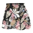 thumbnail image 3 of Brnmxoke Women's Golf/Tennis Casual Athletic Skort Summer Loose Flowy Workout Running Shorts High Rise Floral Built-in Shorts Black,XL, 3 of 5