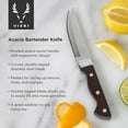 thumbnail image 2 of Viski Acacia Bartender Knife for Cocktails, Orange, Lemon, Lime, Home Bar, 2 of 6