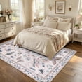thumbnail image 3 of Moynesa Insect 6'x9' Area Rugs Washable Rug for Living Room Soft Natural Girls Bedroom Rug Large Bug Accent Carpet for Dining Room Sunroom Playroom Stain Resistant Non Slip, Pink, 3 of 11