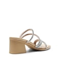 thumbnail image 4 of DREAM PAIRS Sandalias de Tacón con Tiras para Mujer Nude con Rhinestones 5.5 cm, 4 of 5