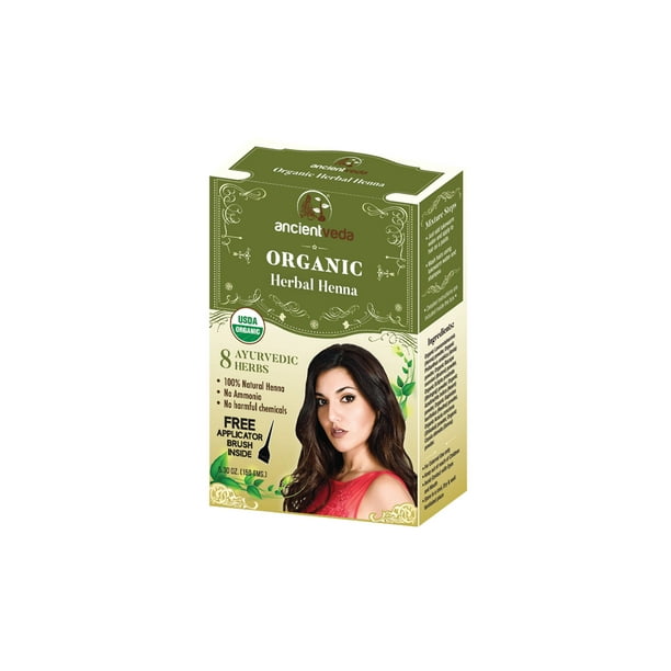 Ancient Veda All Natural Permanent Herbal Brown Color Henna Hair Dye Treatment Ancient Veda All Natural Permanent Herbal Brown Color Henna Hair Dye Treatment