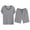 Grey, variant on FhsagQ Pajamas Men's Pajamas Sleepwear with Mens Pajama Sets Short Sleeve Pyjama Sleepwear Loungewear Nightwear Sets Comfortable Lightweight Pj's Sleep Sets Black XL