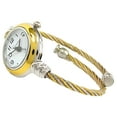 thumbnail image 2 of Two Tone Gold Silver Cable Band Ladies Bangle Watch, 2 of 4