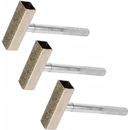 3pcs Grinding Wheel Dresser Diamond Grinding Wheel Stone Bench Grinder Dressing Tool for Deburring Wheels, Silver
