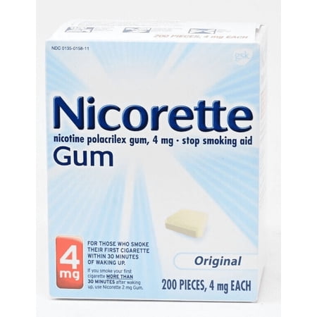 NicoretteÂ® 4mg Original Stop Smoking Aid Gum 200 ct Box