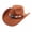 09# Brown, variant on Qwertyu Western Cowboy Hat for Men Women Classic Roll Up Fedora Hat Cowgirl Cap with Buckle Belt Brown