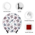 thumbnail image 4 of Balery Tribal Style Turtle Print Bone China Decorative Plate Ceramic Dinner Plates Art Crafts with Display Stand-6in, 4 of 6