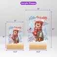 thumbnail image 5 of Hello Winter Abyssinian Smiling in Red Scarf Hat Welcome Christmas Acrylic Plaque Sign Ashwood Base Cat Lover Kitten Owner Gifts Home Desk Decor - 00017, 5 of 5