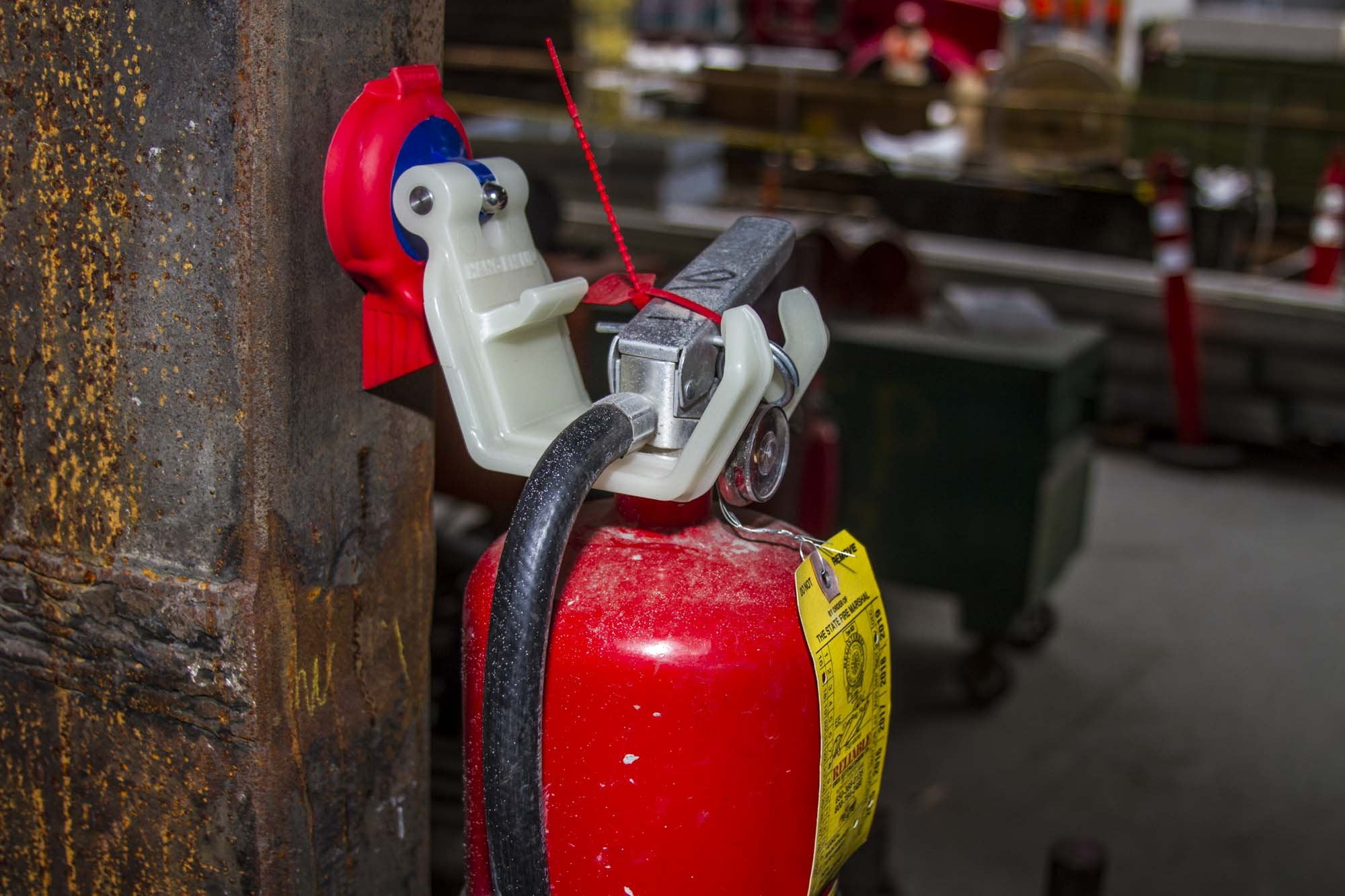 Hang Em Up Large Magnetic Hanger - Holds Fire Extinguishers, Tools, Lights and..