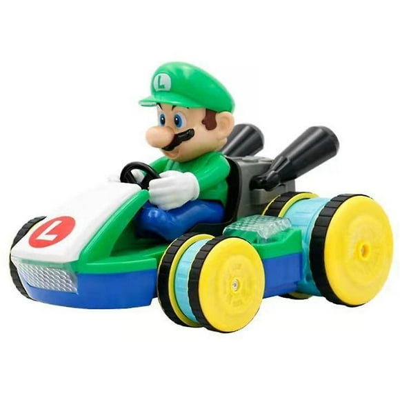 Super- Bros Remote Control Electric Kart Car Toy, Luigi Led -up Music Racing Kart Car Vehicle Toys Gift For Children Fans