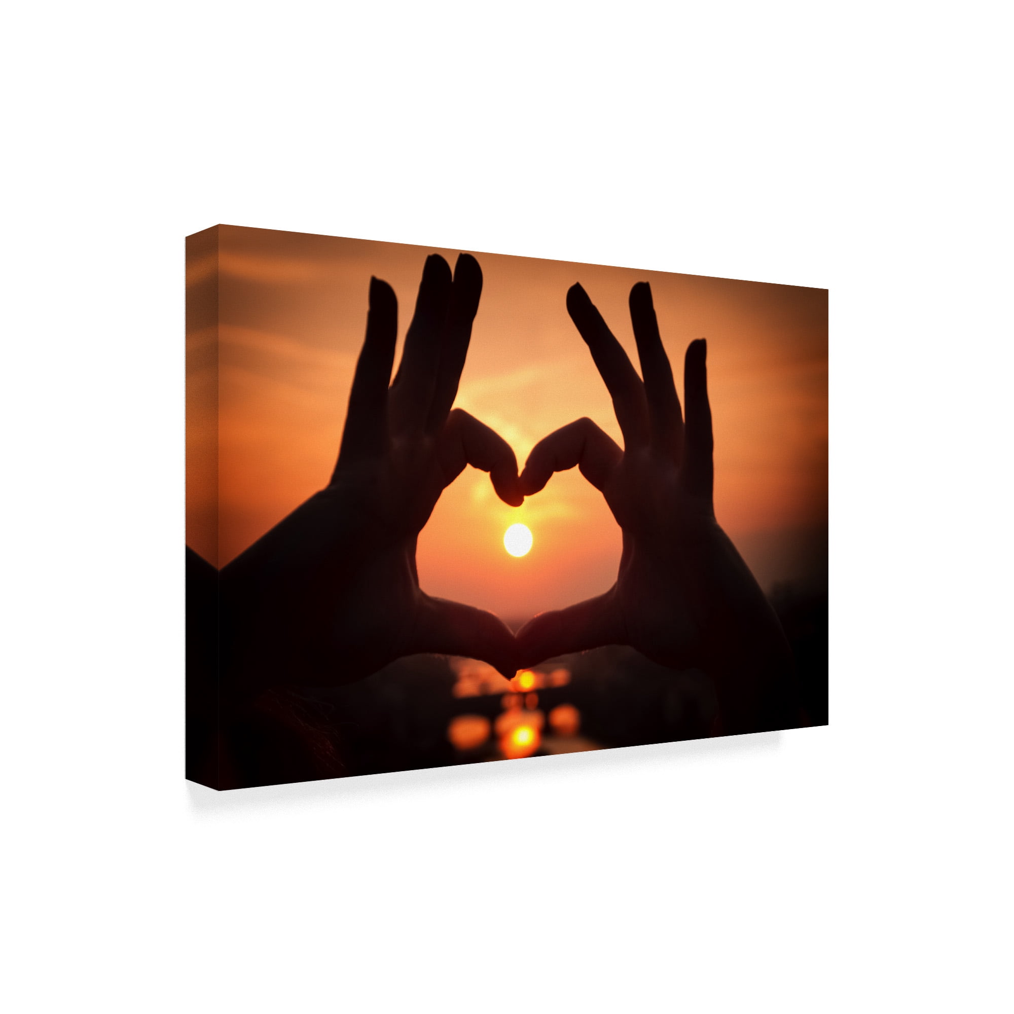 Trademark Fine Art 'Love Sunset' Canvas Art by Giuseppe Torre