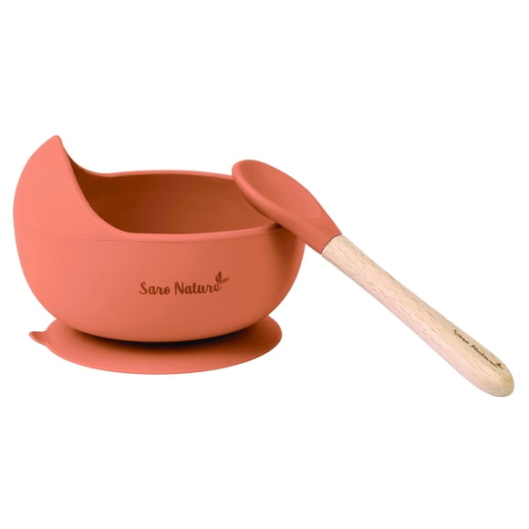 Set de alimentación SARO Nordic Wave Silicone con ventosa y cuchara