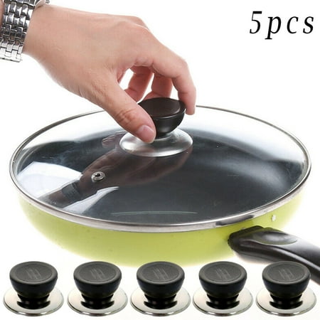 

Lierteer 5Pcs Kitchen Cookware Pot Saucepan Replacement Pan Lid Hand Grip Knob Handle
