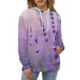 thumbnail image 4 of Lavender Field Bloom Men's Women Vintage 3D Hooded Sweatshirt - All-Season Loose Fit Streetwear, 4 of 6