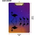 thumbnail image 2 of FMSHPON Flamingo Family Clipboard Hardboard Wood Nursing Clip Board and Pull for Standard A4 Letter 13x9 inches, 2 of 7