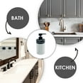 thumbnail image 3 of Cameo 4pc Set Soap/Lotion Dispenser, Soap/Sponge Dish, Toothbrush Holder, Tumbler, Non-Slip Protective Silicone Feet, 3 of 10