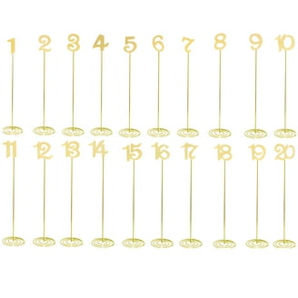 Furniture Life Numeri Tavolo Matrimonio 1-20 In Legno Con Base | 12x12 Cm, Bianchi, Personalizzabili Per Feste - 3