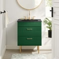thumbnail image 2 of Sink Vanity Cabinet, Green Black, Ceramic, Wood, Modern Contemporary, Hotel Bedroom Bathroom Master Suite Guest, 2 of 9