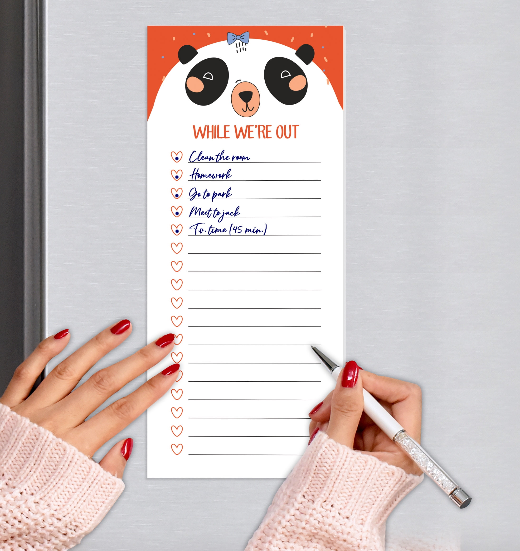 Inkdotpot Pack of 3 Magnetic Fridge To-Do List Notepads- Magnetic Memo Pads For Refrigerator-(50 Sheets Each)-9A