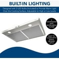 thumbnail image 4 of Broan-NuTone Sahale BKSH130SS Under Cabinet Range Hood - 300 CFM, Stainless Steel, Light, 4 of 6