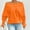 Orange, variant on GSPCLAM Off Shoulder Sweatshirts for Women Trending Solid Color Plus Size Blouses for Party Long Sleeve Fall & Winter Crewneck Basic Tops Army Green XXL