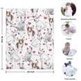 thumbnail image 4 of Bull Terriers and Hearts Blanket,Comfortable Soft Flannel Throw Blanket,All Season,Warm Lightweight Blankets for Sofa Bed Couch Living Room Chair,30"x40"(80x100cm), 4 of 4