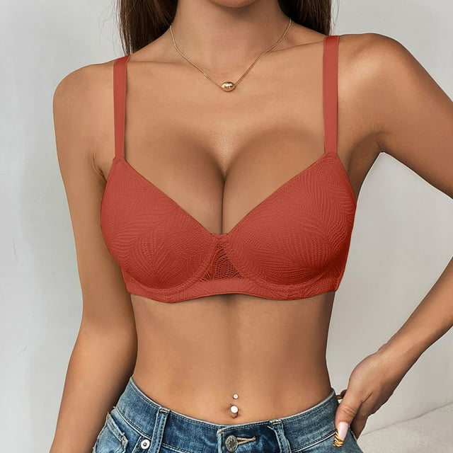 Bras for Women Womens Bralette Cut Underwire Demi Bralettes Full Coverage Smooth Comfortable Bra 75C