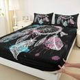 thumbnail image 3 of Feelyou Western Boho Dreamcatcher Bed Sheets, Splash Watercolor King Sheets, Teens Kids Boys Girls Sheet Set, Breathable Home Decor, 4-Piece, 3 of 7