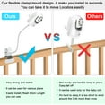 thumbnail image 2 of Flexible Clip clamp Mount Compatible with Infant Optics DXR-8 and DXR-8 PRO Video Baby Monitor Camera 15.7 inches Flexible Long Gooseneck Arm, Baby Monitors Holder for Crib Baby Camera Stand, 2 of 5