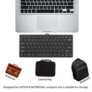 Anself Mini Wired USB Keyboard 78 Keys Small Waterproof Keyboard for Notebook PC Desktop Computer Office