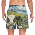 thumbnail image 4 of joogoo Men's Cows Wild Daisy Swim Trunks with Liner Pocket Beach Shorts X-Large, 4 of 9