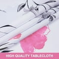 thumbnail image 5 of Floral Tablecloth 60x104 Inch Rectangle, Flower Decoration Table Cloth for Spring Summer, Waterproof Fabric Wrinkle Free Table Cover for Kitchen, Dining Room, Party, Picnic, Camping, Pink, 5 of 6