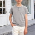 thumbnail image 2 of Splozh Baby Boy Clothes 1T-10T Boys Fashion Breathable Short Sleeved T Shirt Casual Versatile Summer Top,Grey,3-4 Years, 2 of 9